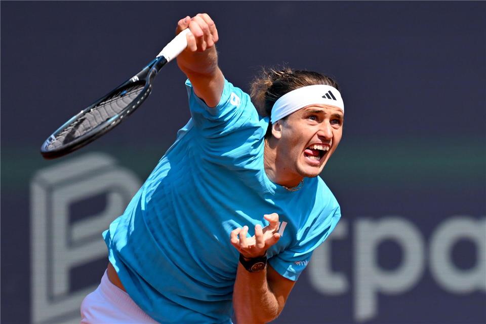 Alexander Zverev in Aktion bei den BMW Open von München.Sven Hoppe/dpa