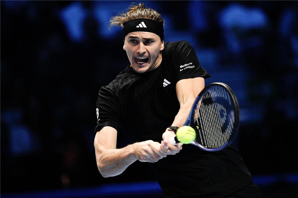 Alexander Zverev musste im letzten Gruppenspiel hart kämpfen.Marco Alpozzi/LaPresse via ZUMA Press/dpa