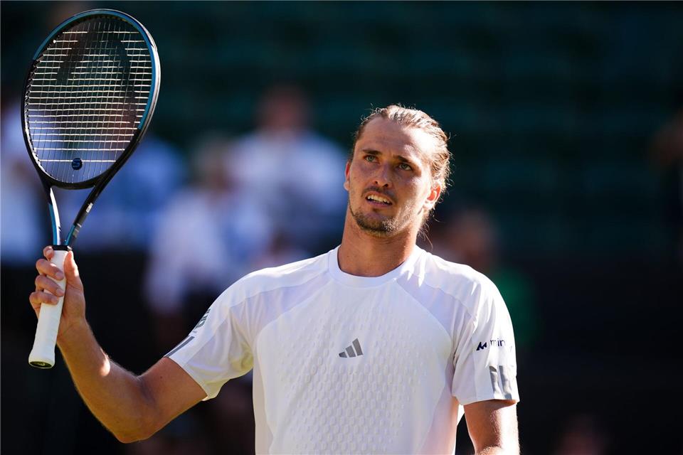 Alexander Zverev strebt am Montag sein erstes Viertelfinale in Wimbledon an.John Walton/PA Wire/dpa
