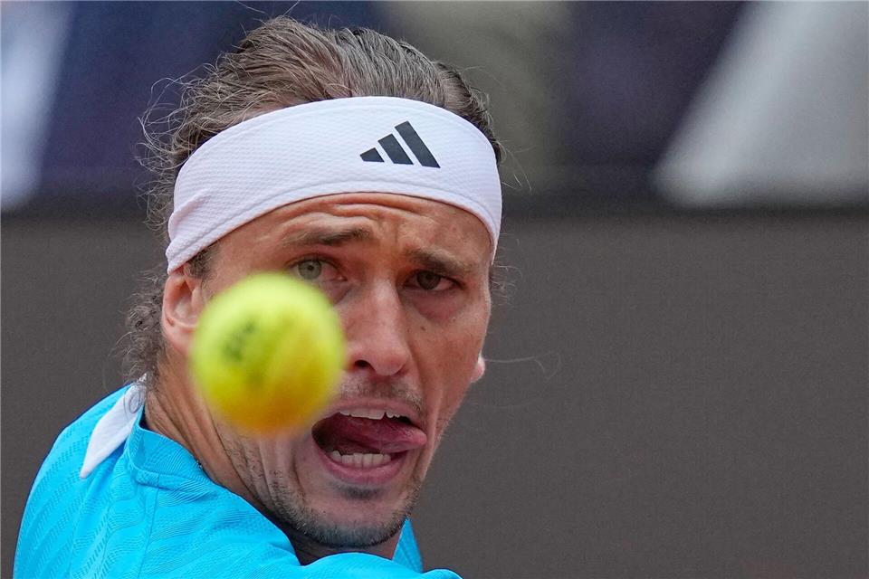 Alexander Zverev überzeugte in seiner Drittrundenpartie gegen den Belgier Alexander Blockx.Alessandra Tarantino/AP/dpa