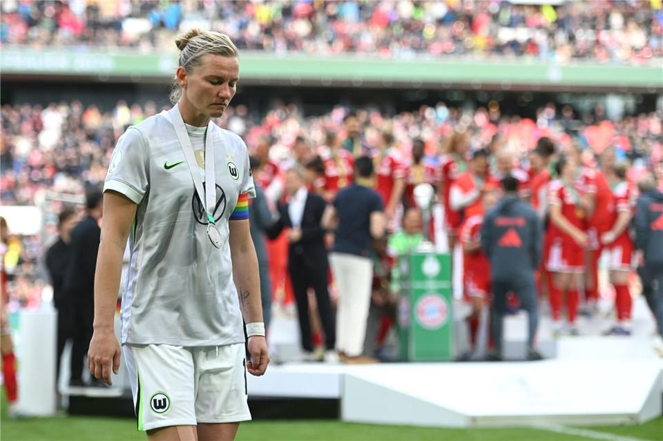 Alexandra Popp verpasste mit Wolfsburg den DFB-Pokalsieg.Fabian Strauch/dpa
