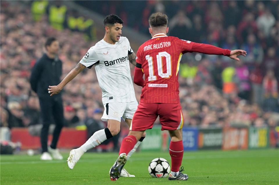 Alexis Mac Allister trägt die Nummer 10 beim FC Liverpool.Federico Gambarini/dpa