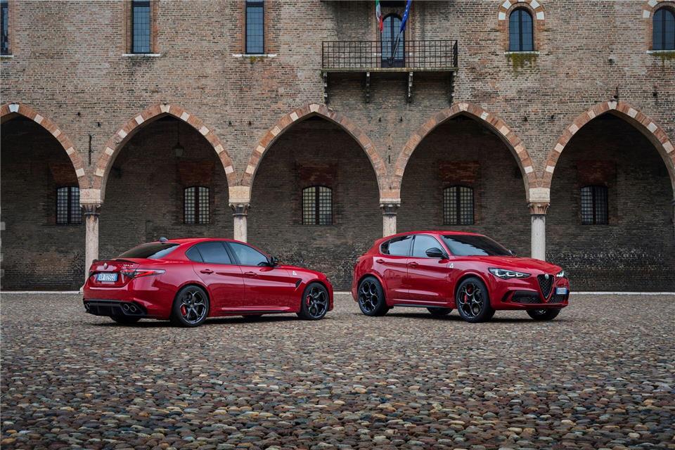 Alfa Romeo bringt seine Modelle Giulia (l) und Stelvio als V6-Benziner zurück.Max Sarotto/Alfa Romeo/dpa-tmn