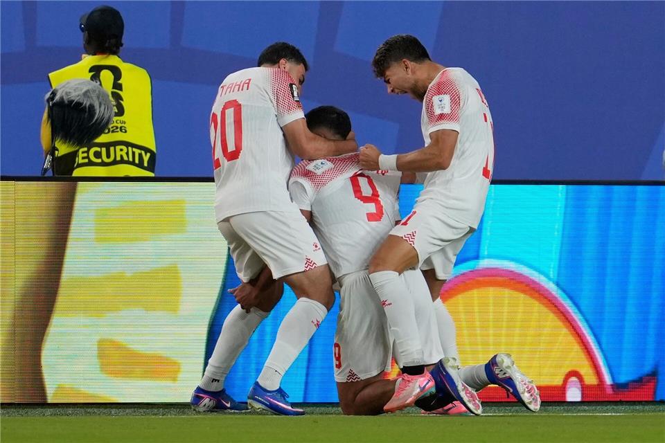 Ali Olwan erzielte das erste WM-Tor für Jordanien überhaupt.Eugene Hoshiko/AP/dpa