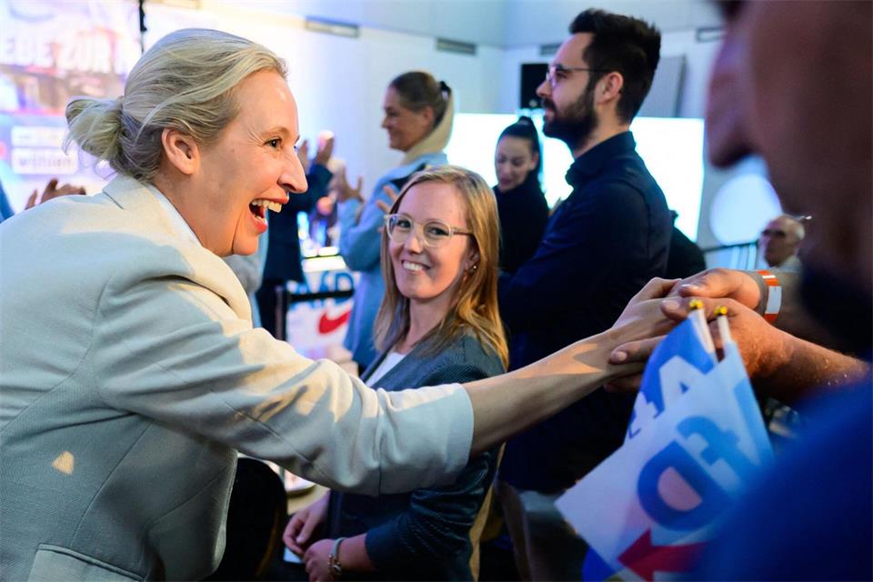 Alice Weidel bei einer Veranstaltung in Bleckede.Philipp Schulze/dpa