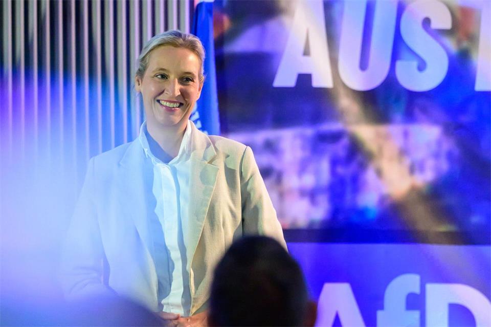 Alice Weidel wirbt für die AfD in Niedersachsen.Philipp Schulze/dpa