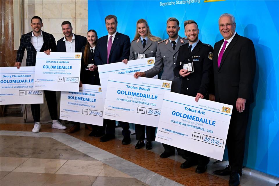 Alle Medaillengewinner durften sich über eine Verdoppelung ihrer Prämien freuen. Sven Hoppe/dpa