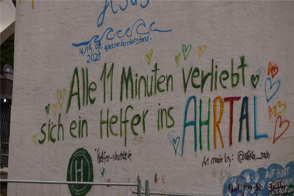 „Alle elf Minuten verliebt sich ein Helfer ins Ahrtal“ Thomas Frey/dpa