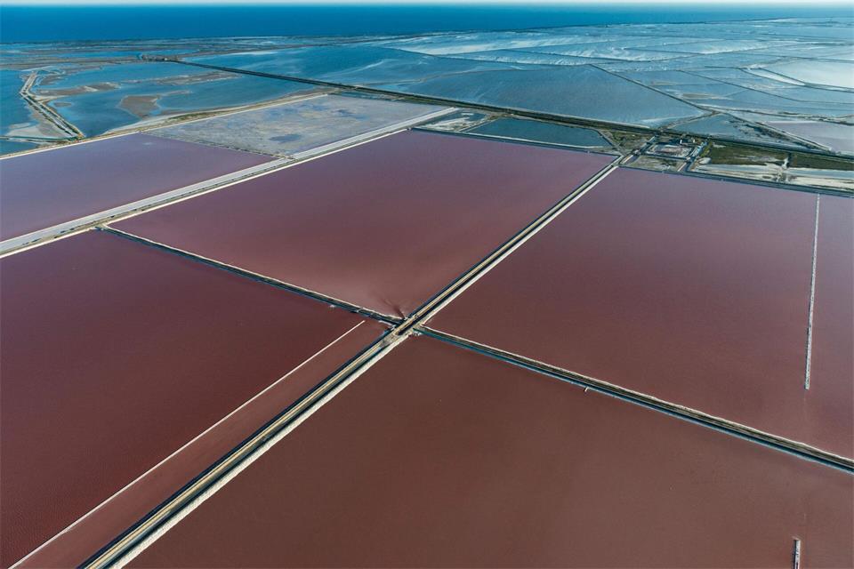 Alles rosa bis rot? Die Salinen in der Camargue, wie hier bei Arles, erscheinen in diesen Farben, weil im Wasser rote, salzliebende Mikroorganismen leben sowie Algen, die orange-rotes Beta-Carotin produzieren.Office de Tourisme Arles Camargue/@arles_camargue_tourisme/dpa-tmn