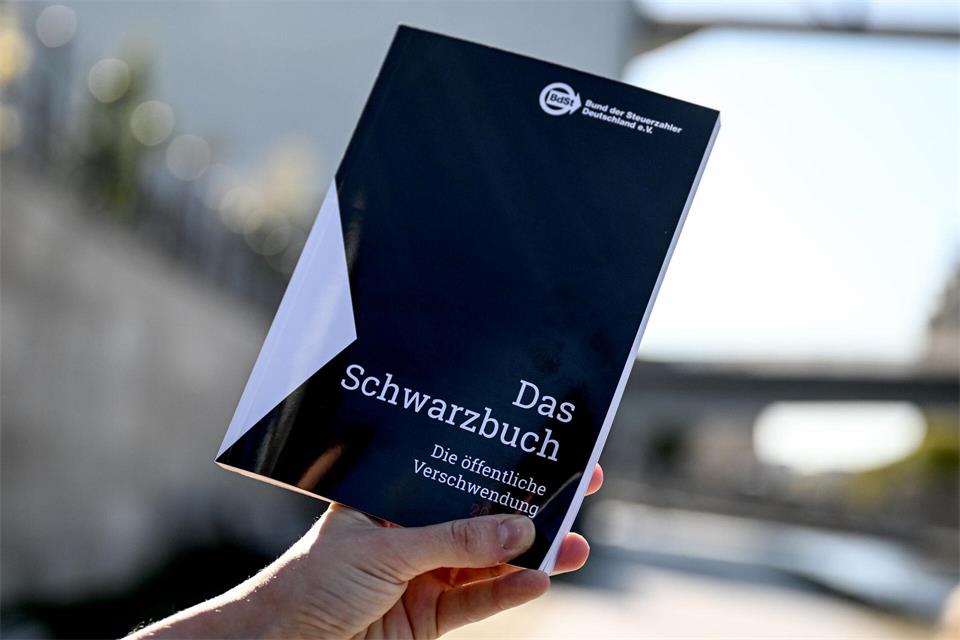 Alljährlich gibt der Bund der Steuerzahler sein Schwarzbuch mit 100 Fällen heraus, bei denen der Bund eine Verschwendung öffentlicher Gelder sieht. (Archivbild)Britta Pedersen/dpa