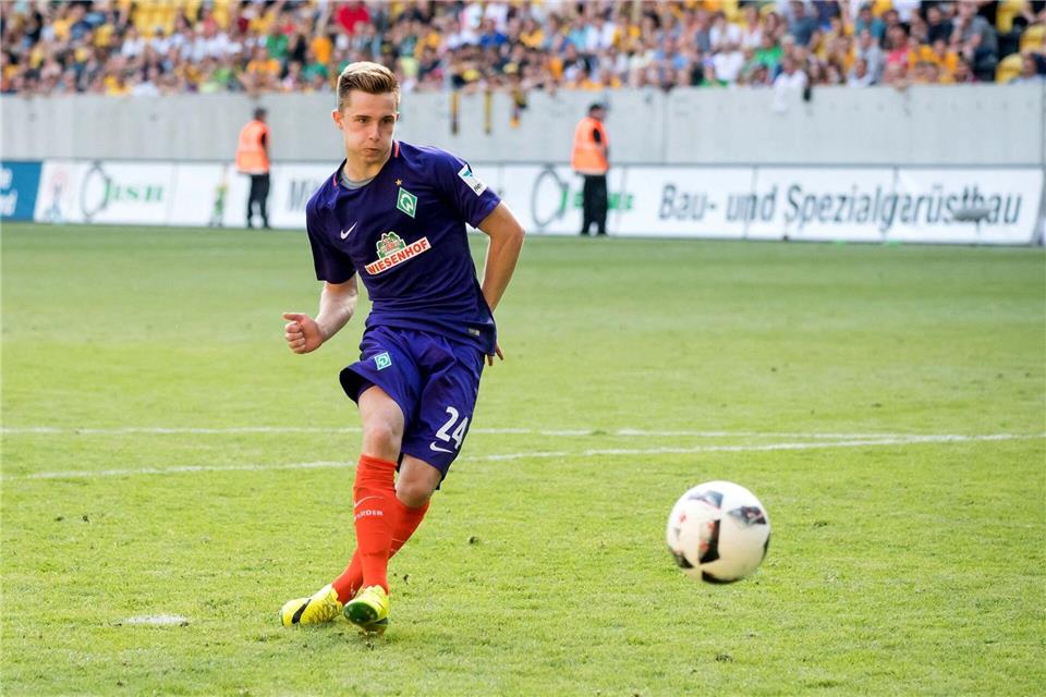 Als 18-Jähriger sammelte Johannes Eggestein bei Werder Bremen seine ersten Profiminuten.picture alliance / dpa