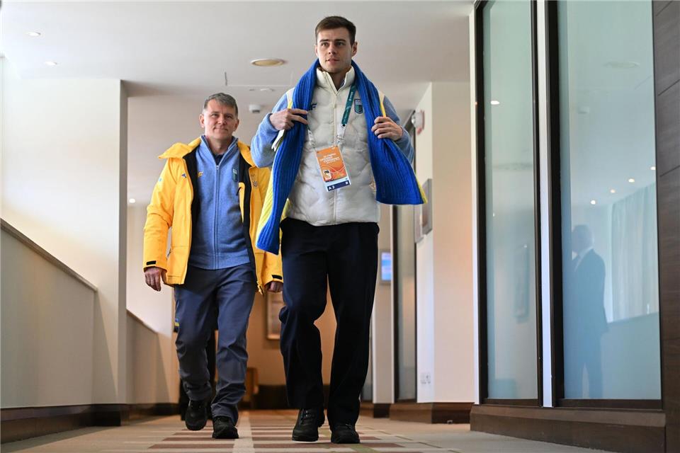 Als Kompensation für seinen Olympiaausschluss hat der ukrainische Skeleton-Fahrer Wladyslaw Heraskewytsch in der Ukraine hohe Geldsummen erhalten. (Archivbild)Peter Kneffel/dpa
