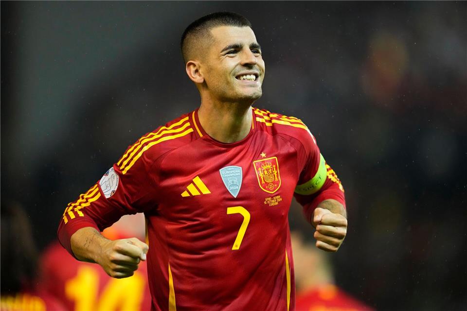 Álvaro Morata ist über Galatasaray Istanbul verärgert.Jose Breton/AP/dpa