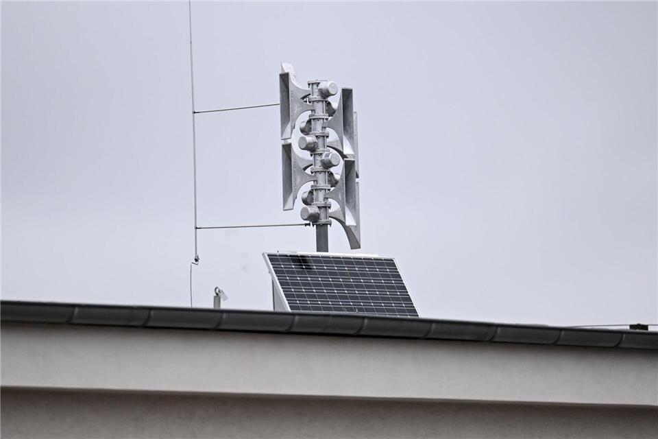Am 11. September laufen Sirenen mit einem lauten an- und abschwellender Ton eine Minute lang. (Archivbild)Britta Pedersen/dpa
