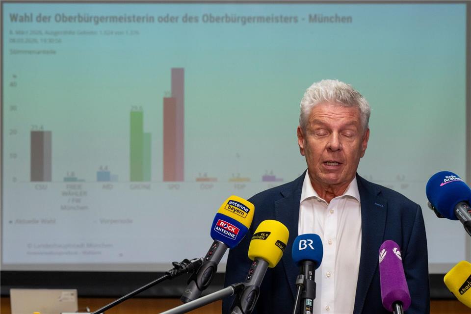 Am Abend der Kommunalwahl sprach Dieter Reiter von einem enttäuschenden Ergebnis - nun zog er Konsequenzen. Ob das reicht, ist sich aber etwa Politikwissenschaftlerin Ursula Münch nicht sicher. (Archivbild) Peter Kneffel/dpa