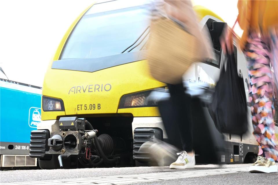Am Anfang und Ende von Zügen ragen häufig Kupplungen heraus. Auf einer solchen Kupplung fuhr in Südbaden ein Jugendlicher mit. (Symbolbild)Bernd Weißbrod/dpa