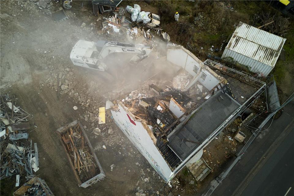 Am Donnerstag waren die Arbeiten weitgehend abgeschlossen. Thomas Frey/dpa