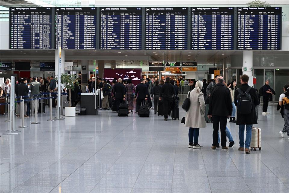 Am Flughafen München kam es zu Flugausfällen.Felix Hörhager/dpa