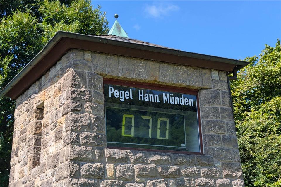 Am Freitagmittag wurden am Pegel Hann. Münden 70 Zentimeter gemessen.Stefan Rampfel/dpa