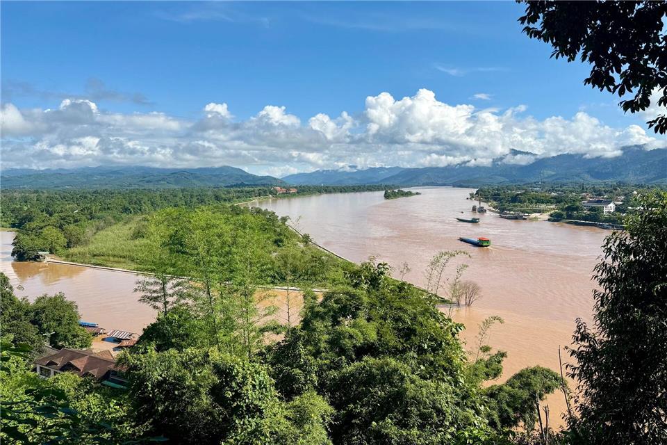 Am Goldenen Dreieck zwischen Thailand, Myanmar und Laos fließen der Mekong und der Ruak River zusammen.Carola Frentzen/dpa
