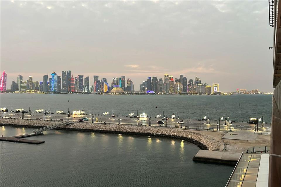 Am Morgen sei am Hafen von Doha noch alles in Ordnung gewesen, berichtet Lana Dörrer. Lana Dörrer/privat/dpa