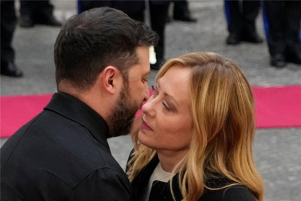 Am Nachmittag wurde er von Meloni empfangen.Gregorio Borgia/AP/dpa