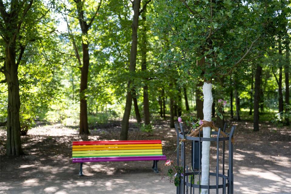 Am Ort des Anschlags wächst nun ein neuer Baum. (Archivbild)Christophe Gateau/dpa
