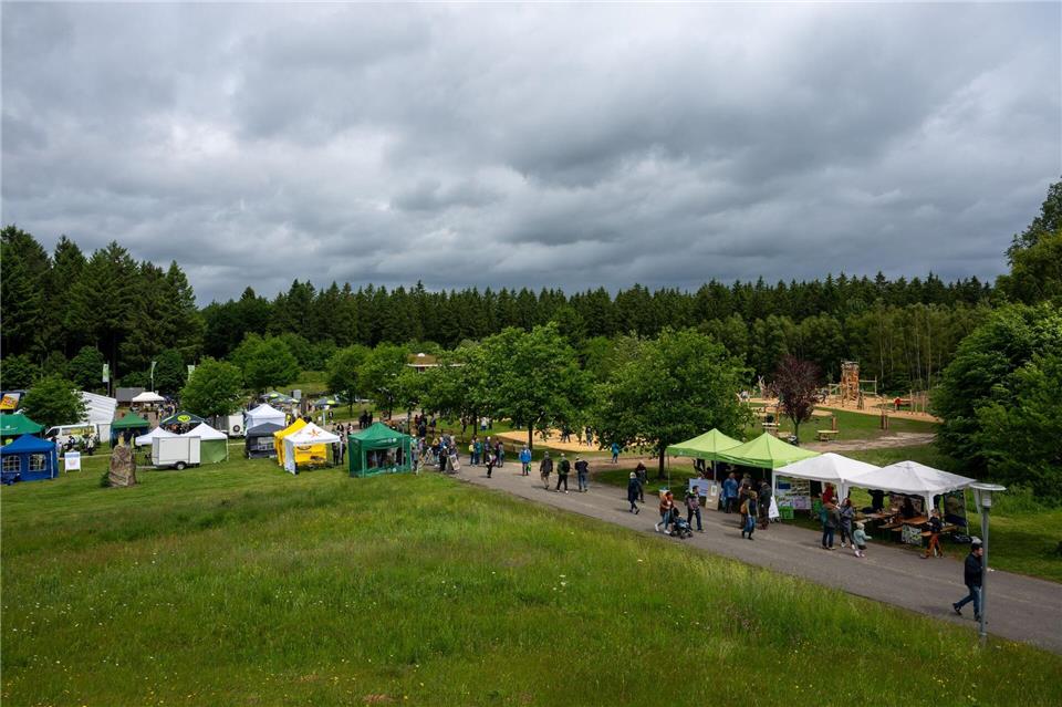 Am Pfingstwochenende wurde mitten in der Natur gefeiert. Harald Tittel/dpa