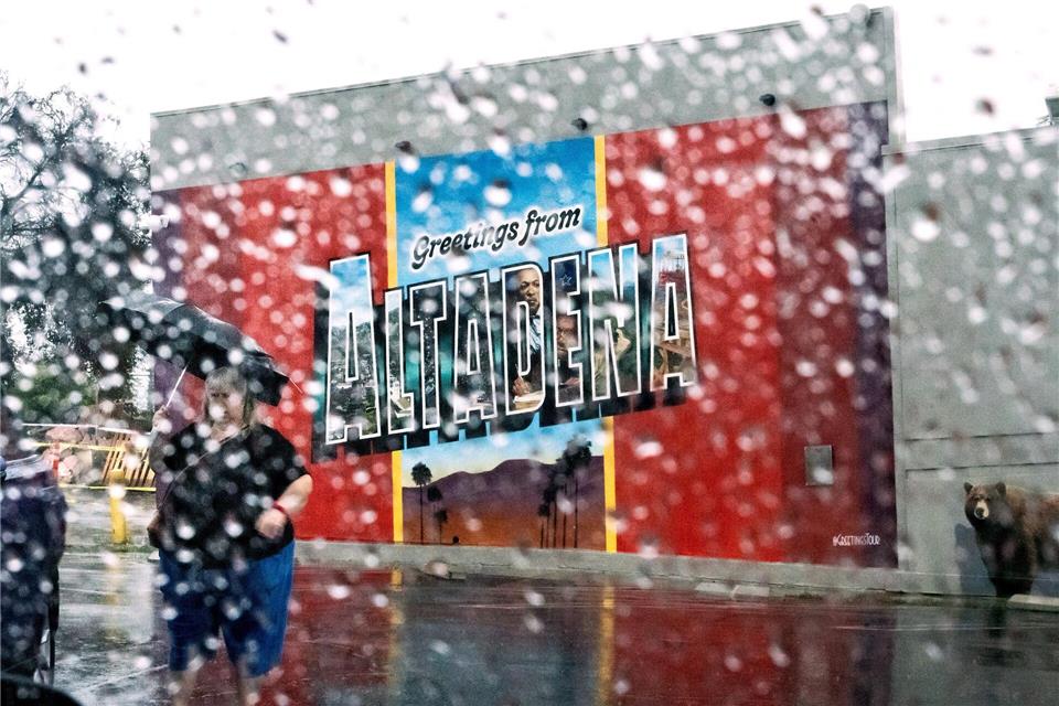 Am Samstag erreichte der Regen in Südkalifornien seinen Höhepunkt.Noah Berger/FR34727 AP/AP/dpa