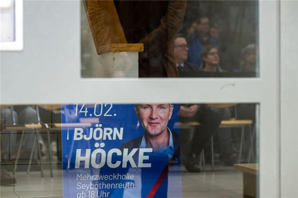 Am Samstag fand eine Wahlkampfveranstaltung in Seybothenreuth mit Höcke statt.Pia Bayer/dpa