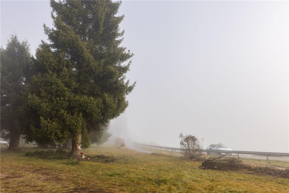 Am Unfallort wurden Kerzen aufgestellt.Philipp von Ditfurth/dpa