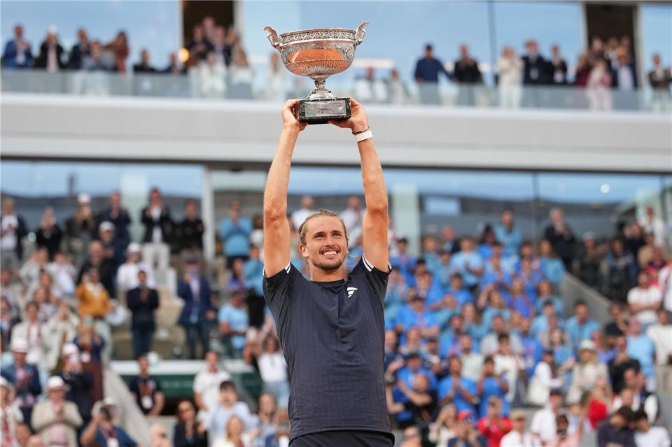 Am Ziel seiner Träume angelangt: Alexander Zverev.Christophe Ena/AP/dpa