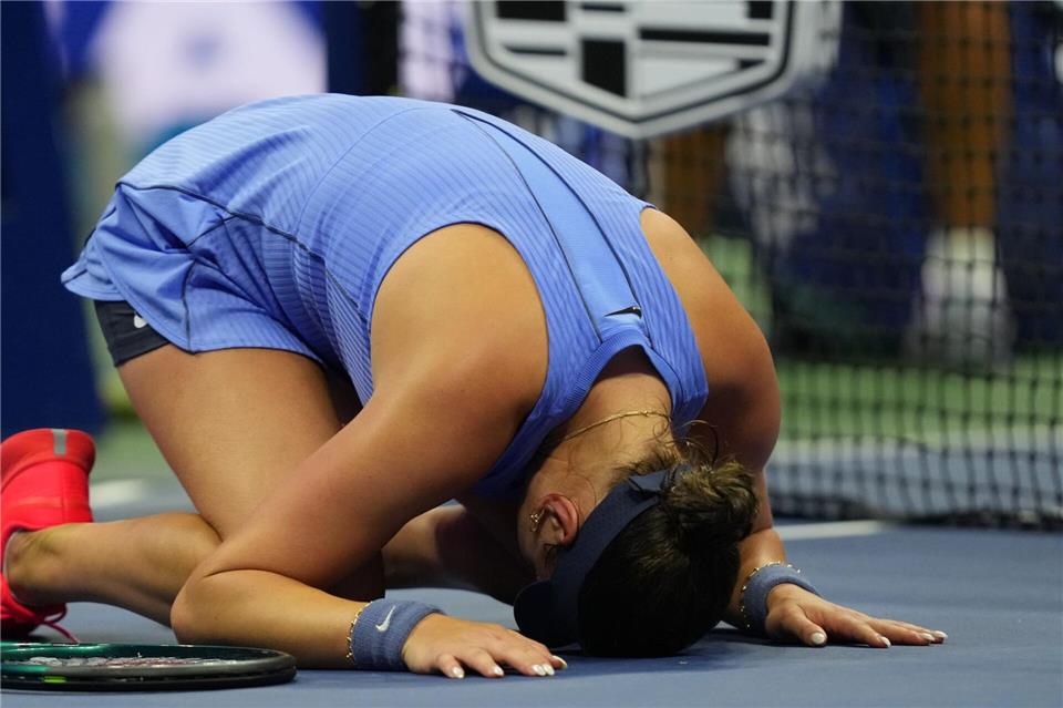Amanda Anisimova wurde nach ihrem Halbfinaleinzug emotional.Wu Xiaoling/XinHua/dpa