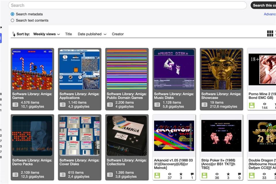 Amiga-Spiele so weit das Auge reicht: Das Internet Archive speichert sie für uns und die Nachwelt.archive.org/details/softwarelibrary_amiga/dpa-tmn