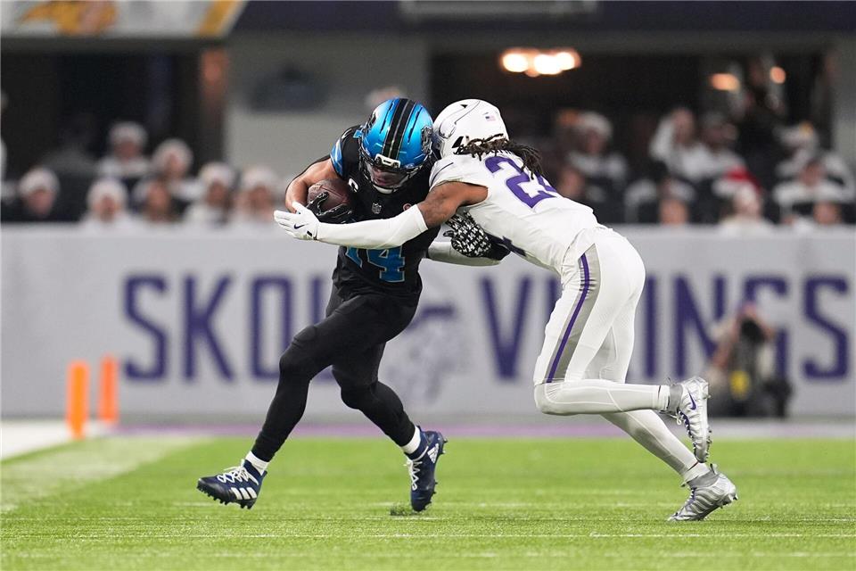 Amon-Ra St. Brown wurde immer wieder früh von der Vikings-Defense gestoppt.Abbie Parr/AP/dpa