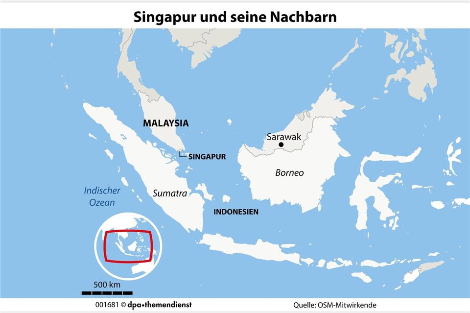 An der Spitze der Malaiischen Halbinsel liegt – auf einer Fläche etwa so groß wie Hamburg – der Stadtstaat Singapur mit seinen sechs Millionen Einwohnern und vielfältigen kulturellen Einflüssen. dpa-infografik/dpa-tmn