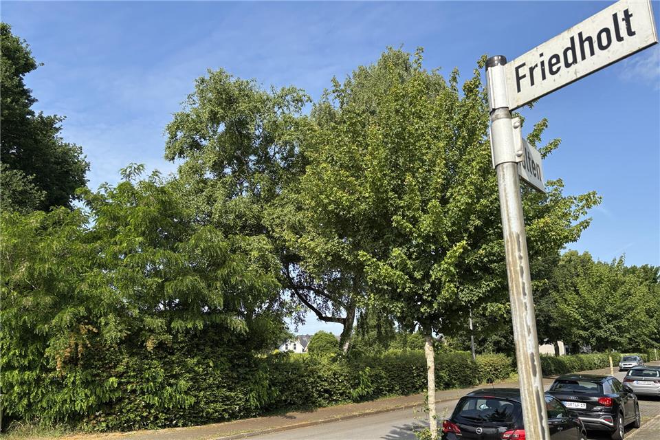 An der Straße Friedholt, entlang des Friedhofs, liegt das Grundstrück für die künftige Kita Holzwurm.