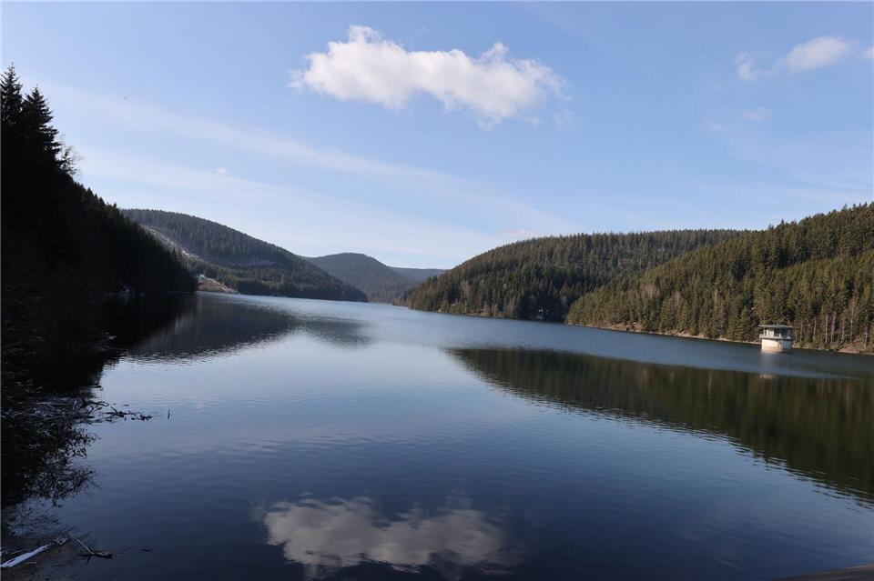 An der Talsperre Ohra wird im Winter und Frühjahr mehr Wasser gestaut, damit im Sommer mehr Reserven zur Verfügung stehen. (Archivbild)Bodo Schackow/dpa-Zentralbild/dpa