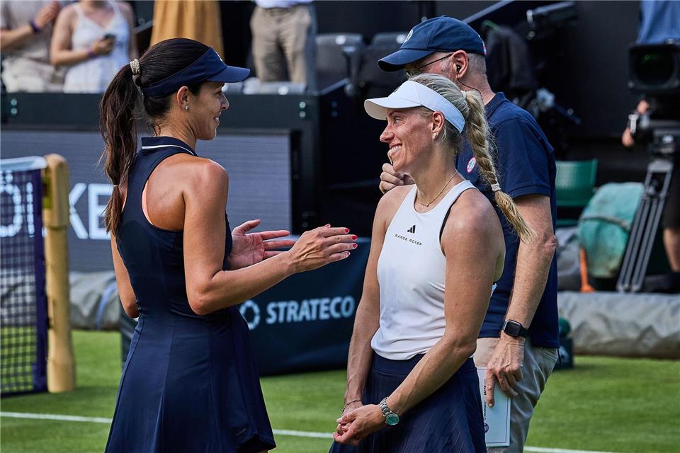 Ana Ivanovic (l) ist für Angelique Kerber (m) eine enge Freundin.Mathias Schulz/dpa
