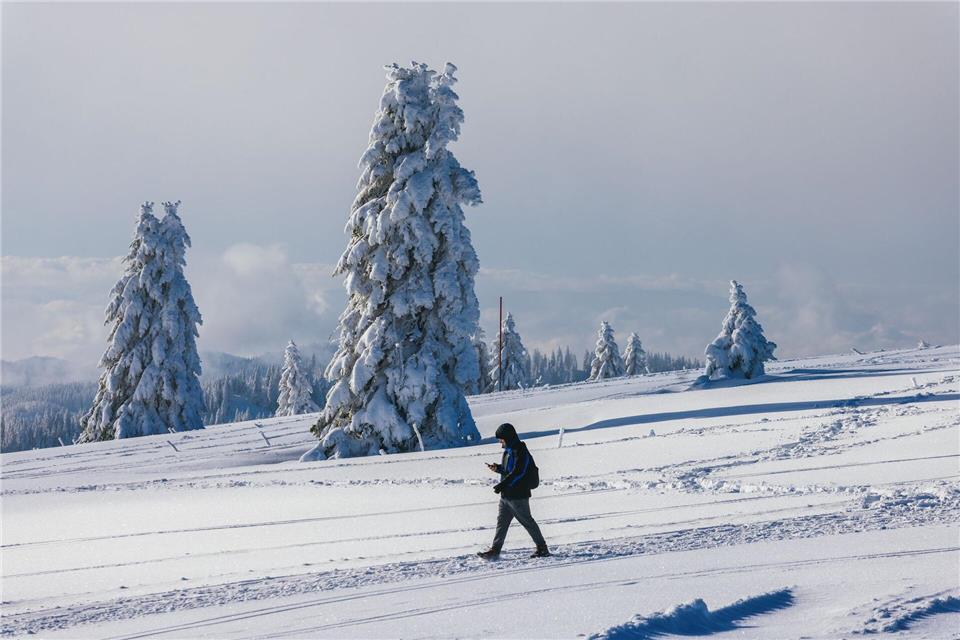Anders als in einigen Nachbarländern kann man auf dem Feldberg ohne Sorge Skifahren. (Archivbild)Philipp von Ditfurth/dpa