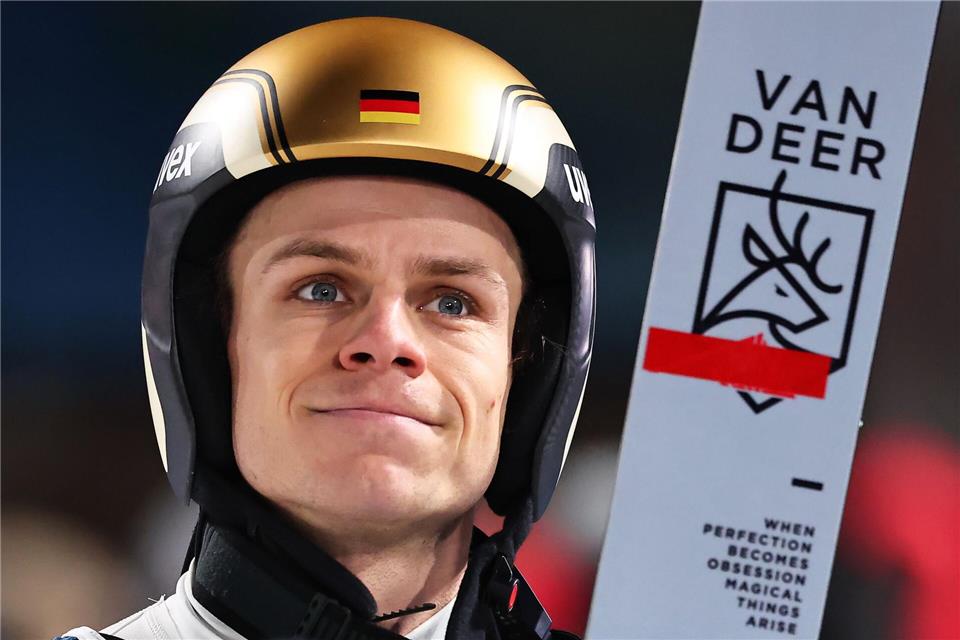 Andreas Wellinger war bester Deutscher in Norwegen. (Archivbild)Daniel Karmann/dpa