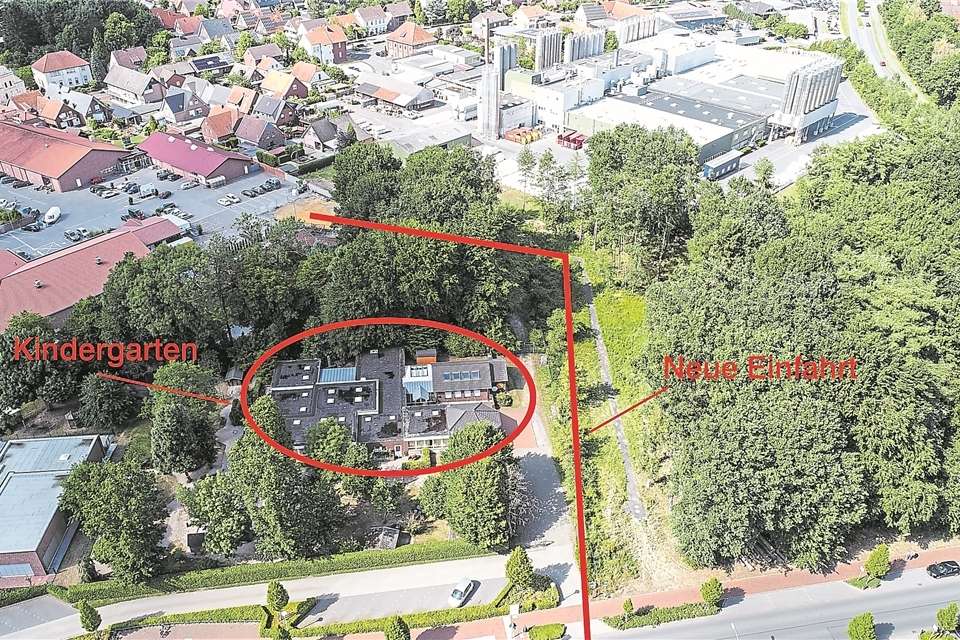 Anfang nächsten Jahres sollen Besucher auch von der Kardinal-von-Galen-Straße aus über eine neue Stichstraße zu Rewe, Rossmann oder zum Getränkemarkt kommen können.