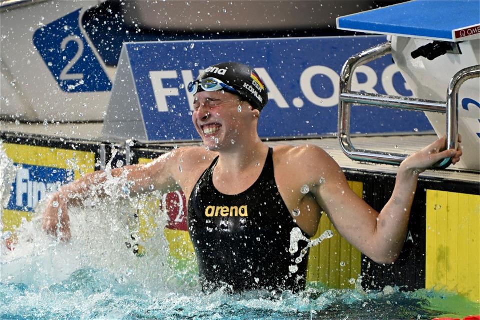 Angelina Köhler holte bei der Kurzbahn-EM in Rumänien den Titel über 200 Meter Schmetterling.
