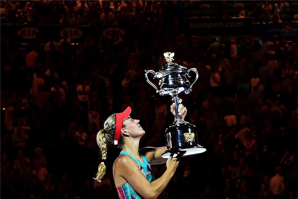 Angelique Kerber gewann vor zehn Jahren bei den Australian Open ihren ersten Grand-Slam-Titel.Tracey Nearmy/AAP/dpa