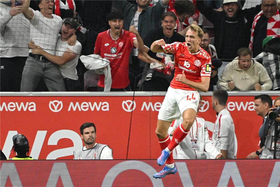 Angreifer Nelson Weiper erzielte das 3:1 für Mainz.Torsten Silz/dpa