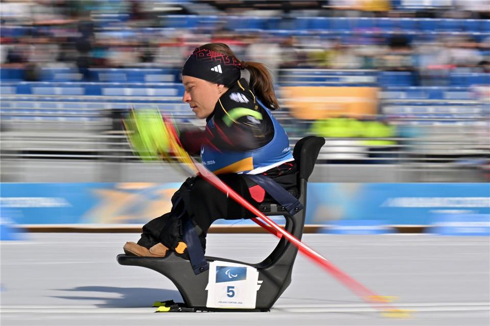 Anja Wicker gewinnt damit ihre dritte Medaille in Italien. Martin Schutt/dpa