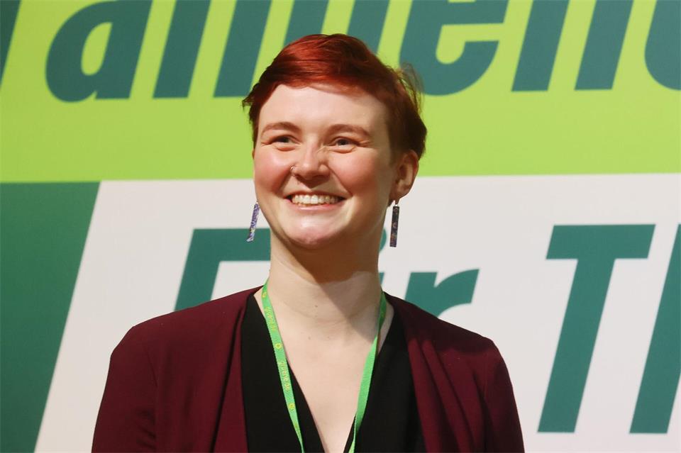 Ann-Sophie Bohm ist seit 2020 Landessprecherin der Thüringer Grünen. Sie will zur nächsten Wahl des Landesvorstands im November nicht mehr antreten. (Archivbild)Bodo Schackow/dpa