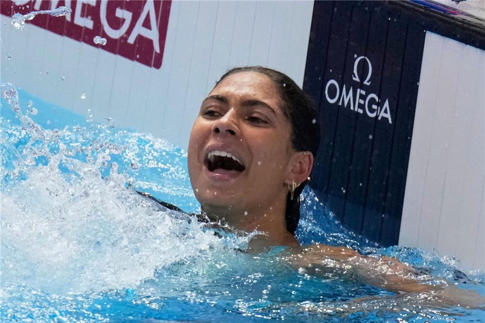 Anna Elendt jubelt über Sensationsgold.Lee Jin-man/AP/dpa