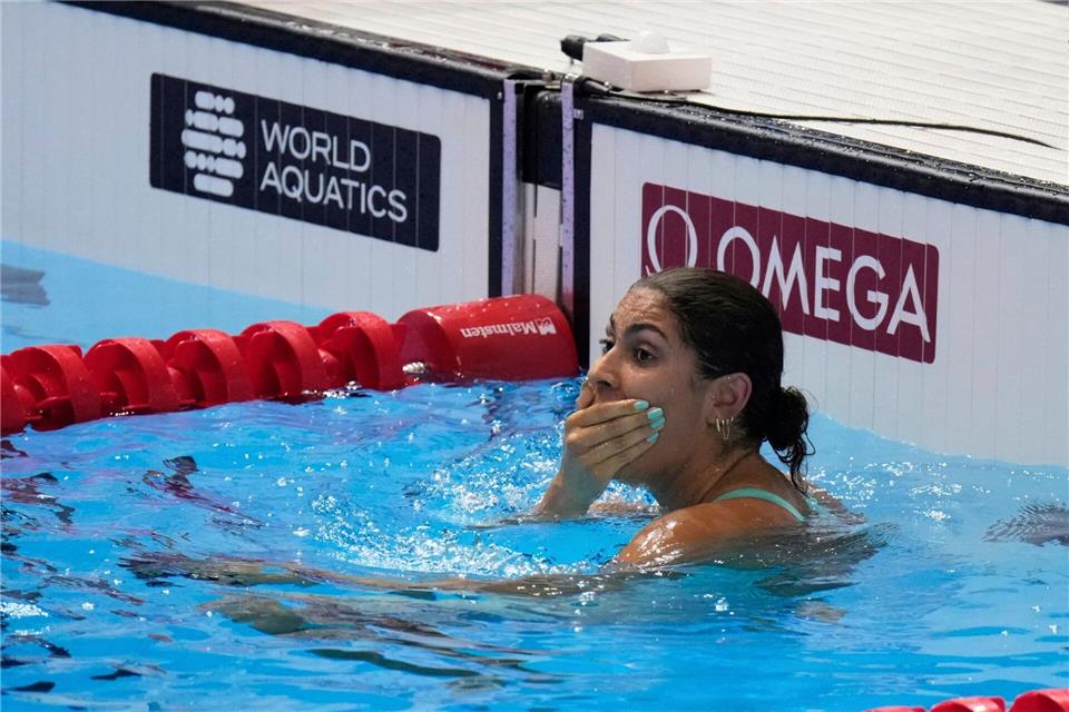 Anna Elendt konnte kaum glauben, dass sie Gold gewonnen hat.Lee Jin-man/AP/dpa