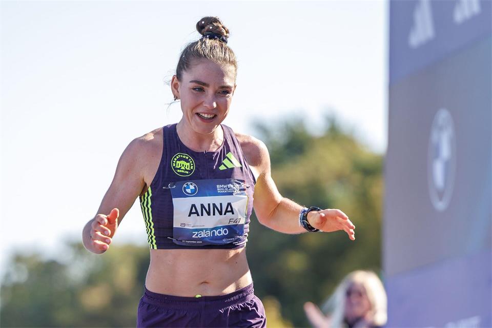 Anna Langerwisch war die schnellste Deutsche beim Berlin-Marathon.Andreas Gora/dpa
